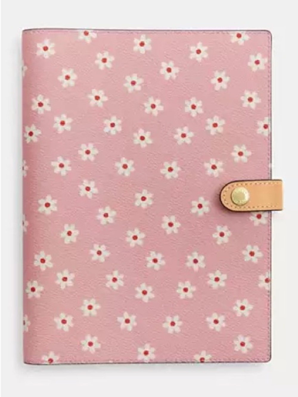 Coach Floral Print Notebook Journal Pink Leather Canvas CFA42 NWT Denim - Picture 2 of 8